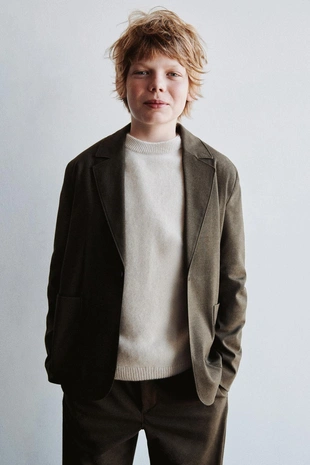 Фланелевый костюмный блейзер- Заказать в России