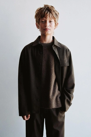 Фланелевая куртка-рубашка с карманами- Заказать в России