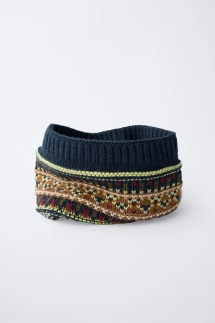 Жаккардовый шарф-снуд- Заказать в России