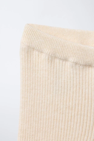 Mid-ecru | 5536/444/715 - Zara Брюки FLARE в рубчик