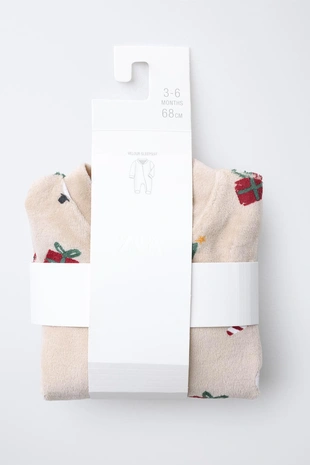 Детский комбинезон из вельвета санта- Заказать в России