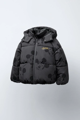 Купить Zara Стеганое пальто WATER REPELLENT и ветрозащитное MICKEY MOUSE © DISNEY