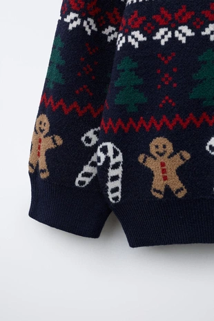 Жаккардовый свитер с печеньем- Заказать в России