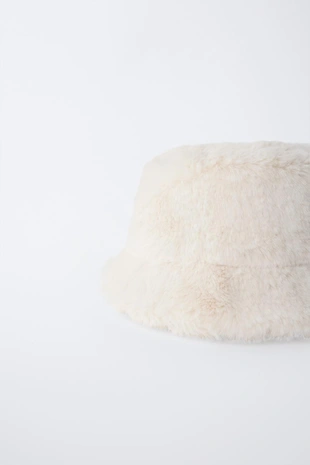 Шляпа-ведро из искусственного меха- Заказать в России