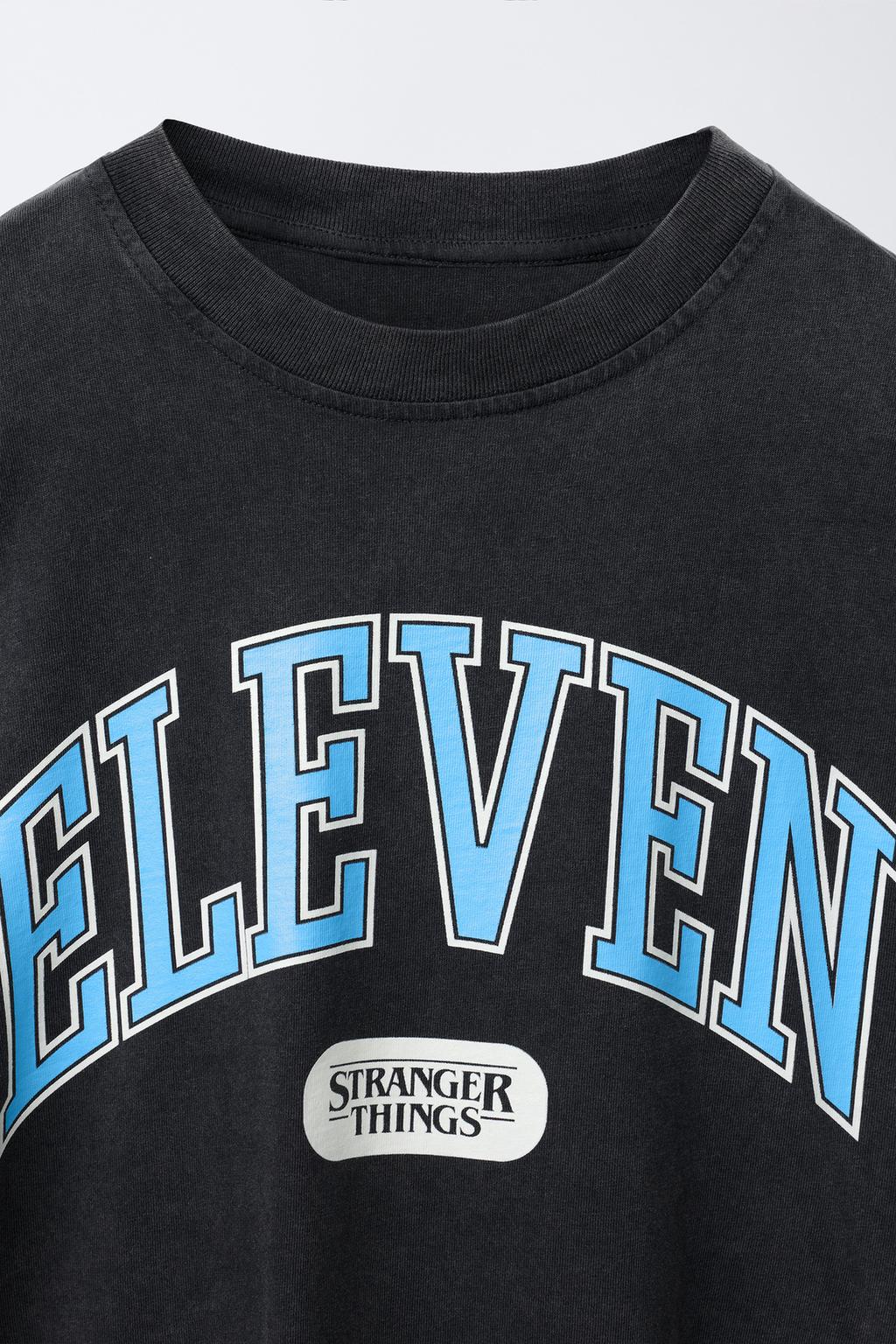 ФУТБОЛКА С ЭФФЕКТОМ ПОТЕРТОСТИ ELEVEN STRANGER THINGS © NETFLIX