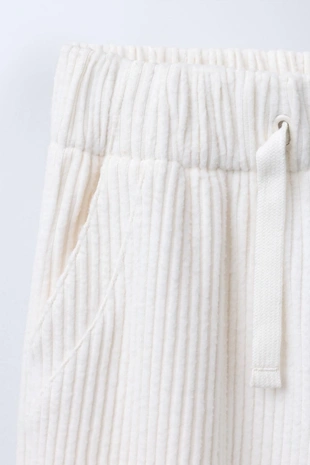 Брюки в рубчик из мягкой ткани- Заказать в России