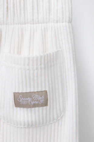 Брюки в рубчик из мягкой ткани- Заказать в России