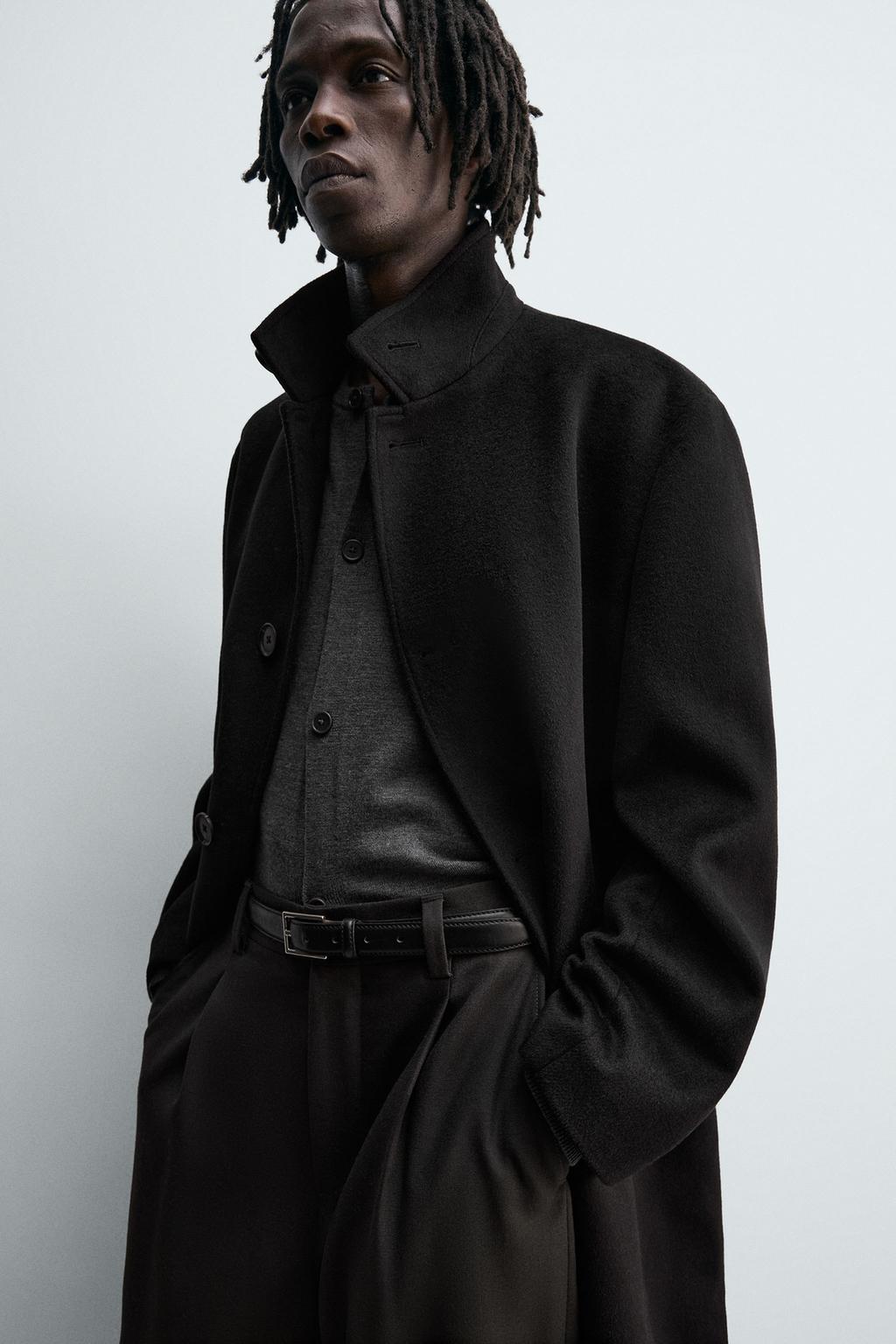 ПАЛЬТО ИЗ СМЕСОВОЙ ШЕРСТИ С РЕЛЬЕФНЫМ УЗОРОМ