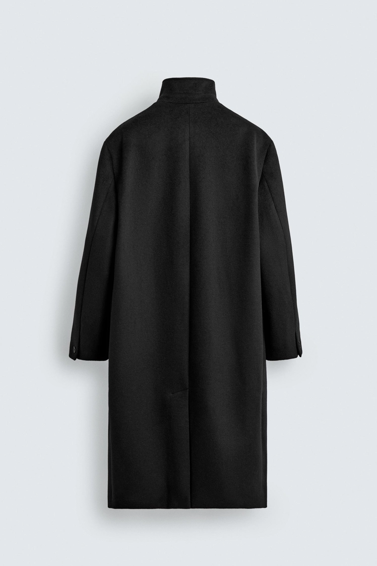 Пальто из шерсти с текстурой