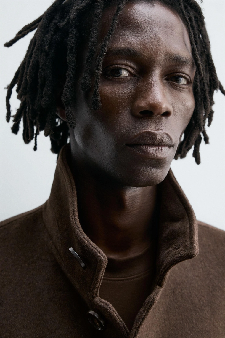 Пальто из текстурированной шерсти