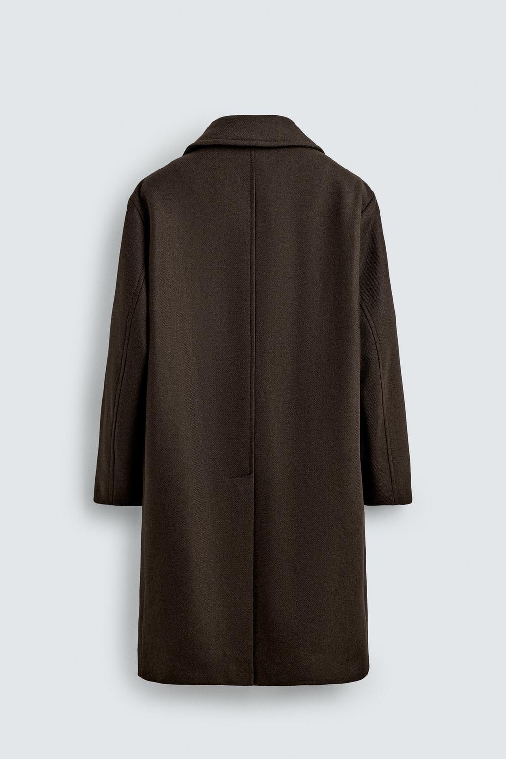 ПАЛЬТО RELAXED FIT ИЗ СМЕСОВОЙ ШЕРСТИ