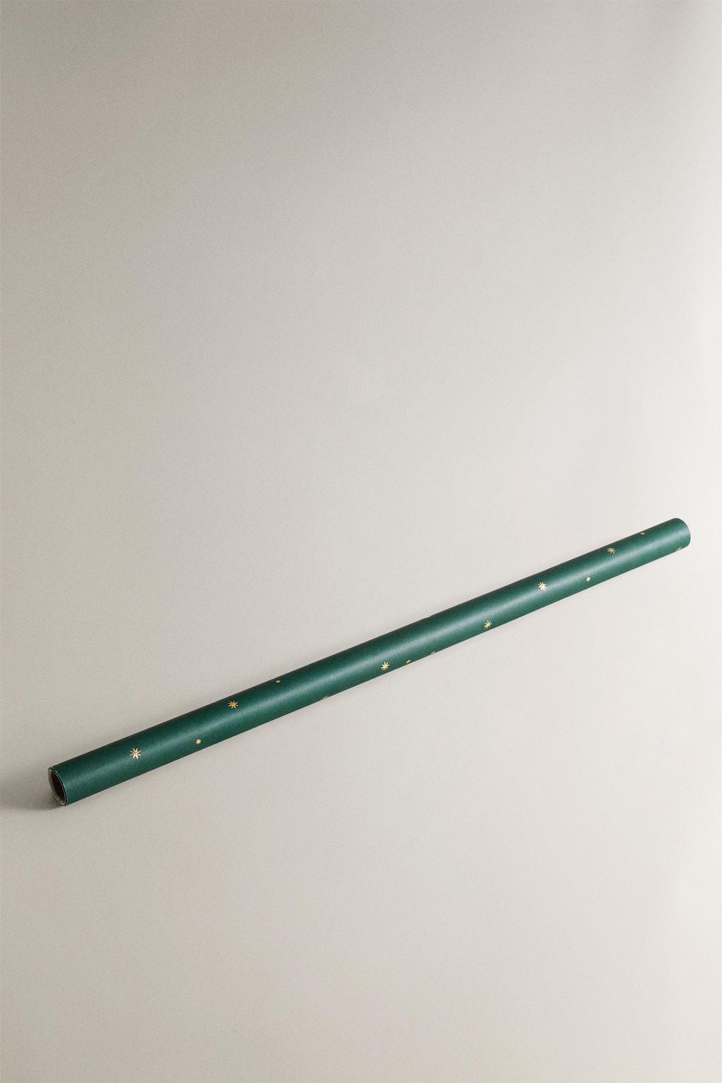 Бумага для упаковки подарков рождественская звезда