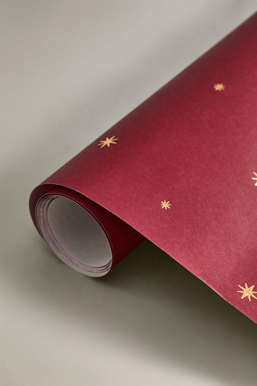Подарочная бумага с рождественской звездой