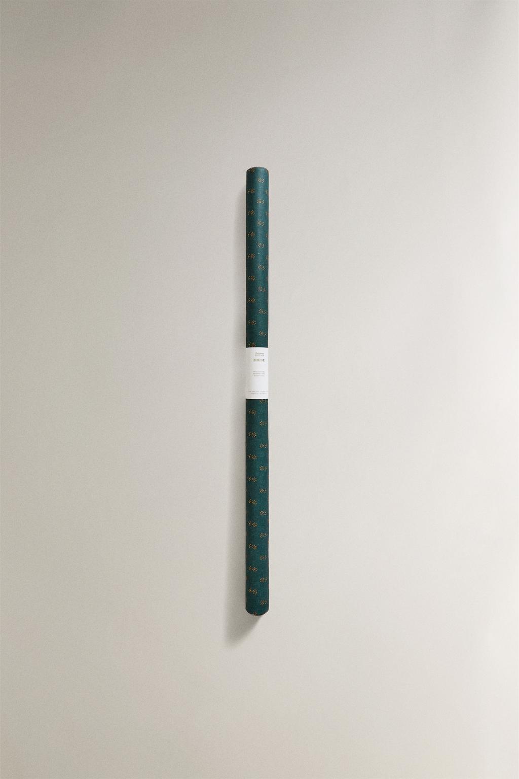 Праздничная глянцевая упаковочная бумага с цветочным узором