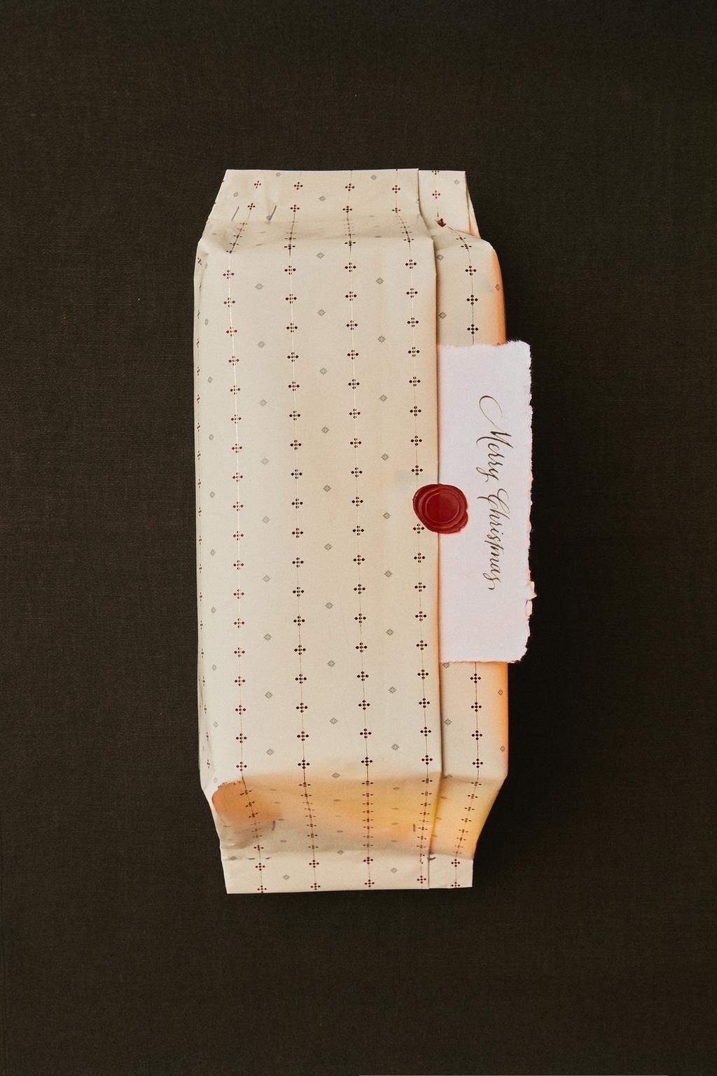 Подарочная упаковка снежинки рождества