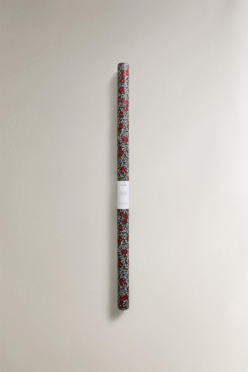 Папка для упаковки подарков с рождественским цветочным узором