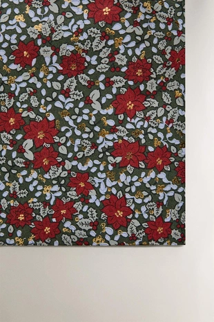 Папка для упаковки подарков с рождественским цветочным узором- Заказать в России