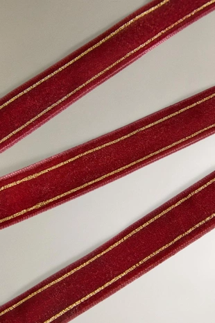 Бархатная лента для новогодних подарков ZARA- Заказать в России