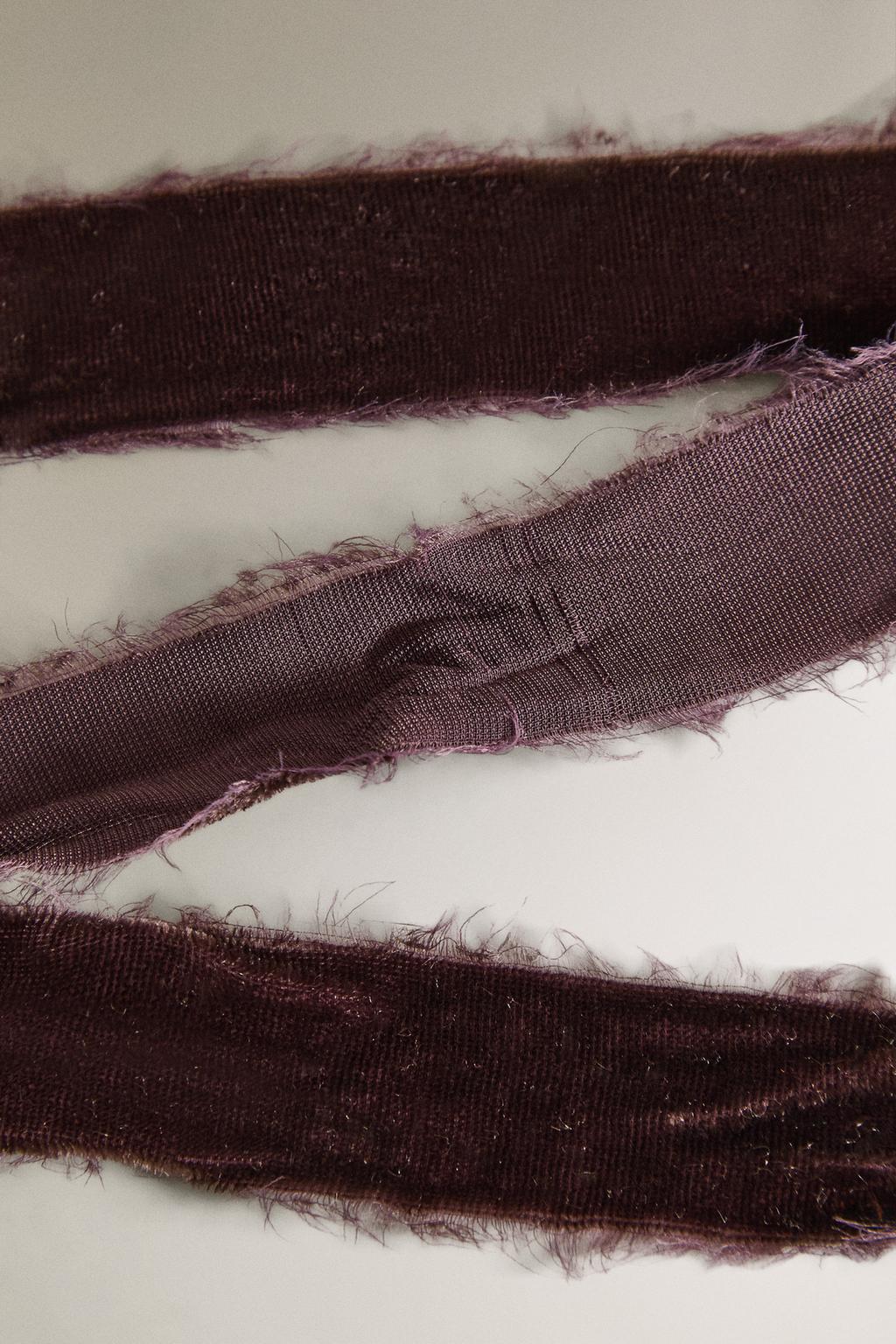 Ленточка из окрашенного бархата для упаковки подарков на рождество