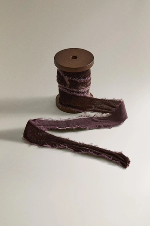 Ленточка из окрашенного бархата для упаковки подарков на рождество- Заказать в России