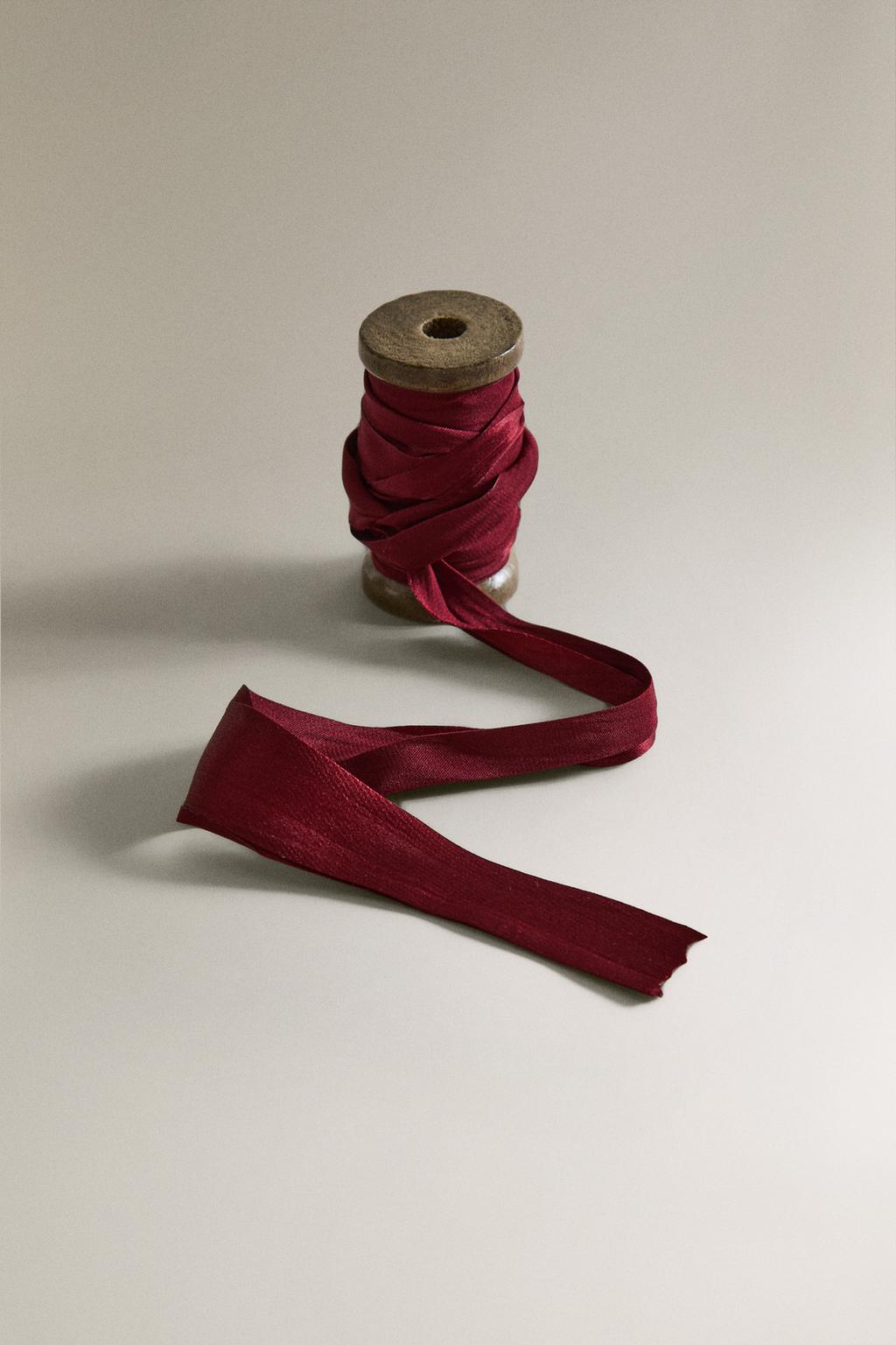 Шелковая лента для подарков на рождество