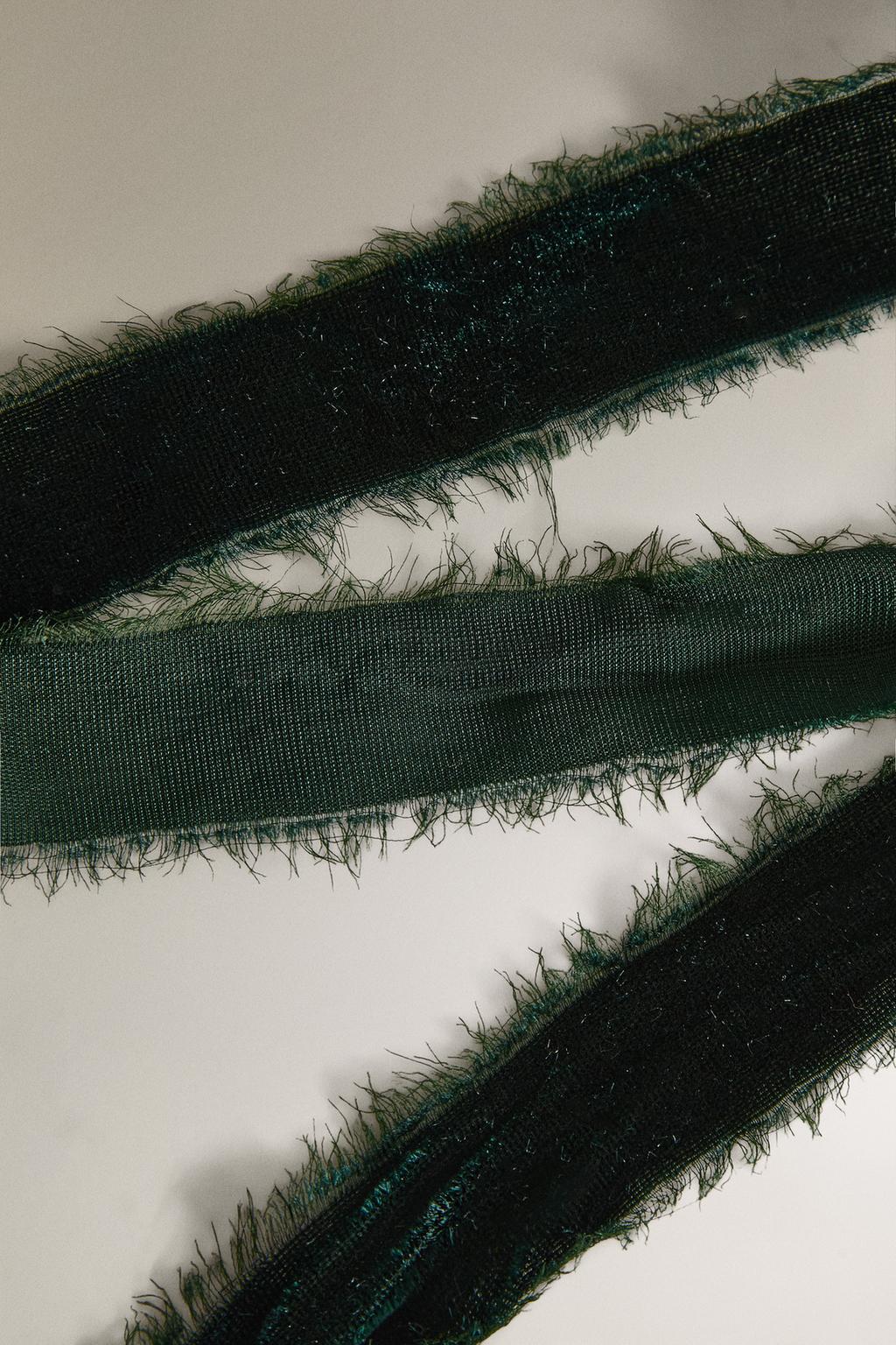 Лента из замши frayed velvet christmas gift