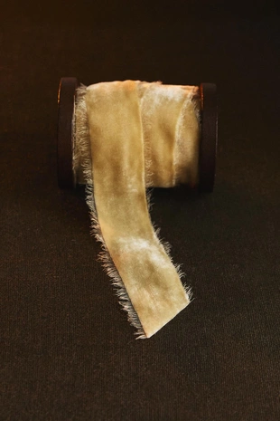 Лента из замши с просвечивающимися краями для упаковки подарков на рождество- Заказать в России