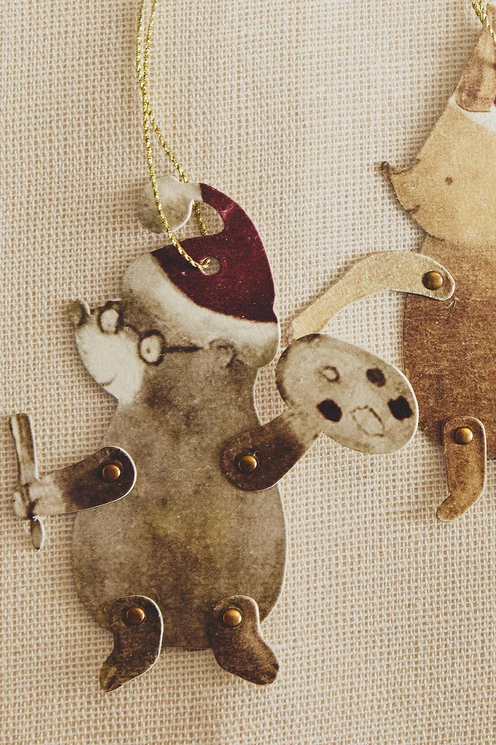 Набор бирок для подарков в форме рождественских животных (набор из 8 штук)