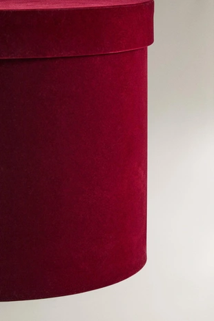 Вельветовая круглая рождественская коробка- Заказать в России