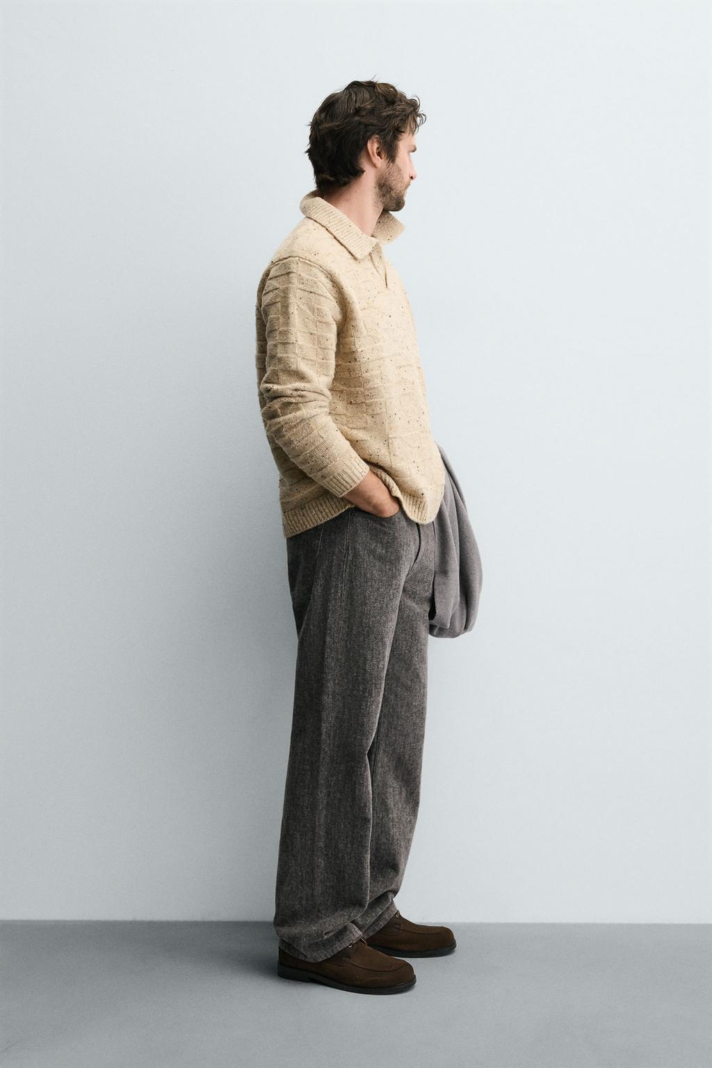 ПОЛО ИЗ 100% ШЕРСТИ НА ПУГОВИЦАХ