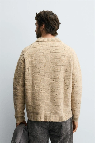 Поло из 100% шерсти на пуговицах- Заказать в России