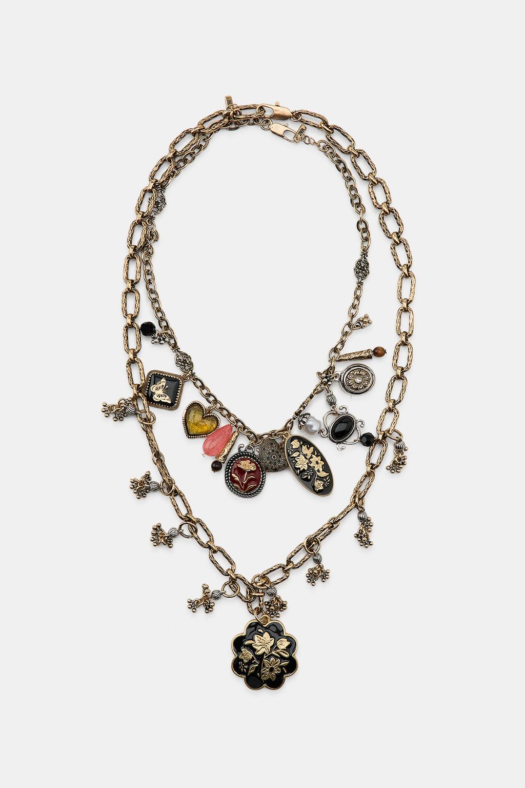 НАБОР ИЗ 2 ОЖЕРЕЛИЙ С ПОДВЕСКАМИ