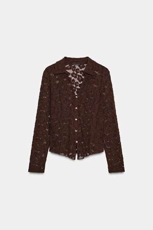 Топ с вышивкой ришелье- Заказать в России