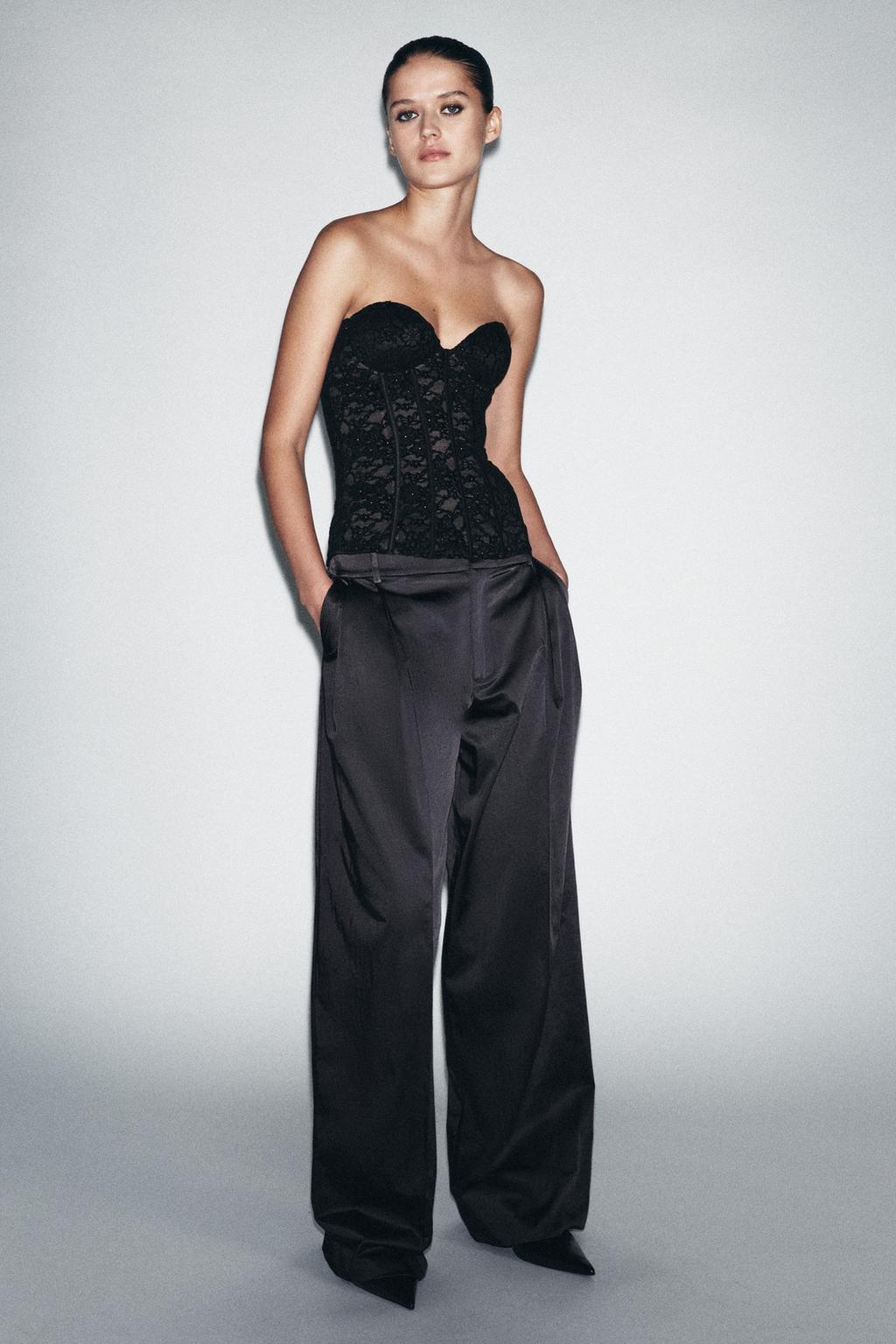 БАРХАТНЫЙ КОРСЕТ С КРУЖЕВОМ