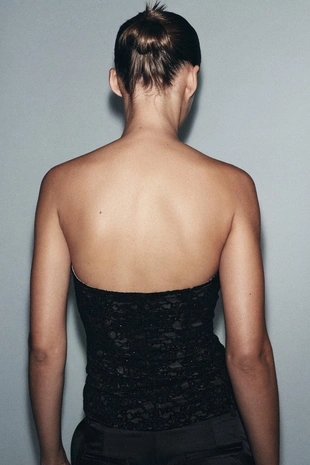 Бархатный корсет с кружевом- Заказать в России