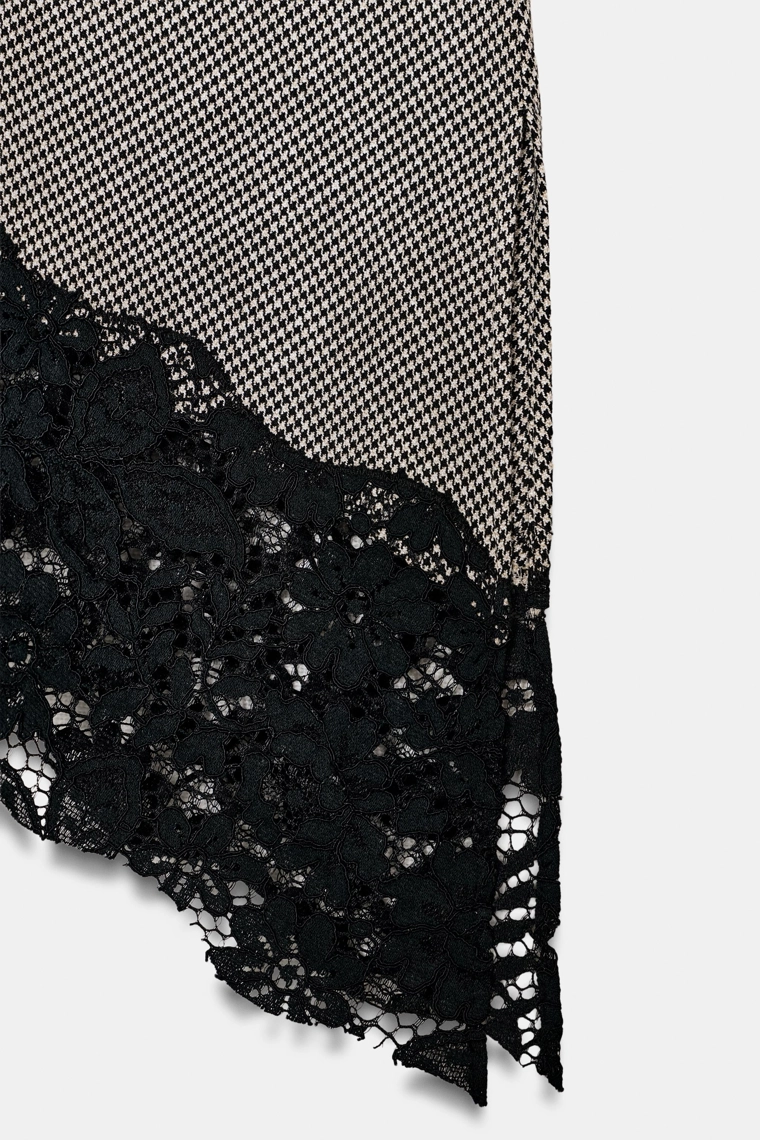 Топ с узором пепельница из кружева