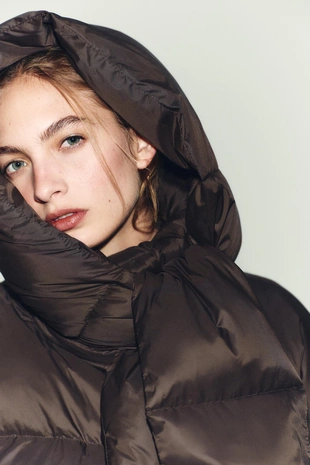 Водонепроницаемый ветрозащитный пуховик с капюшоном из пера и пуха- Заказать в России