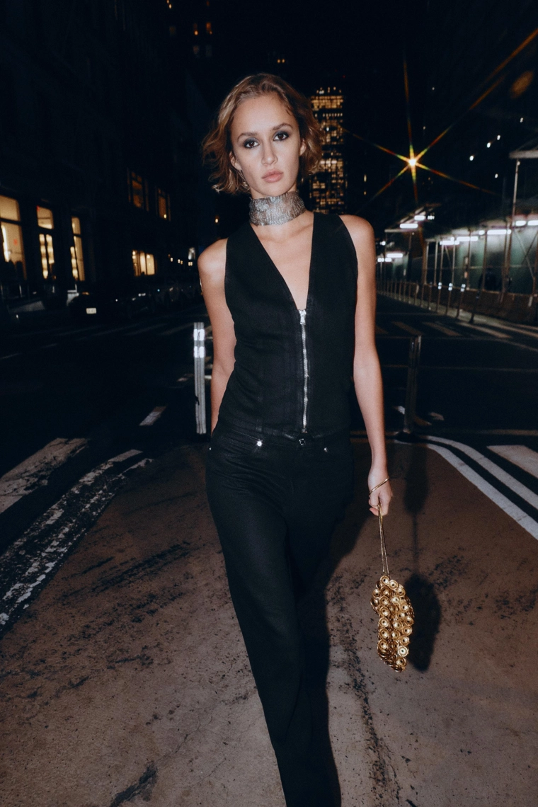 Джинсовый жилет z1975 с лаковым покрытием