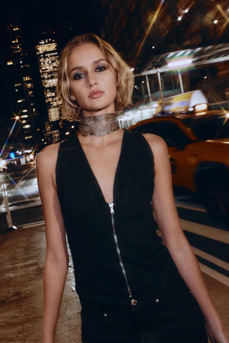 Джинсовый жилет z1975 с лаковым покрытием