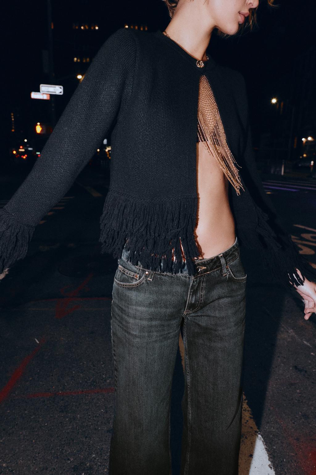 ВЯЗАНЫЙ КАРДИГАН С БАХРОМОЙ