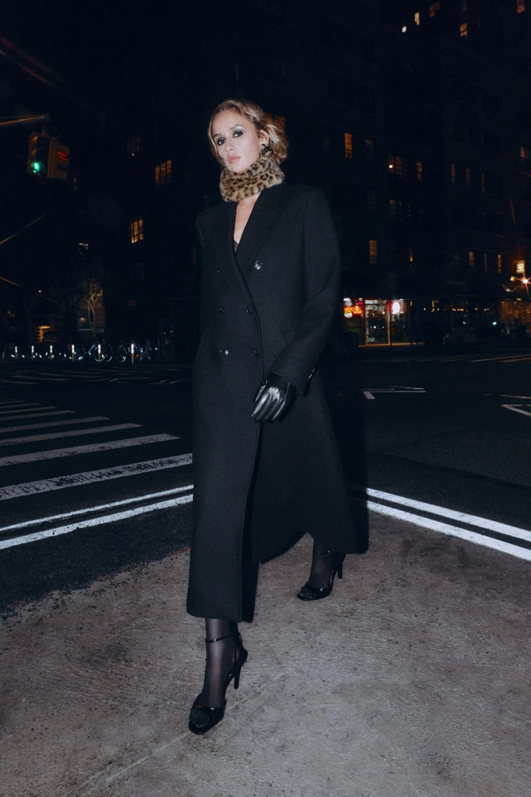 Воротник из искусственного меха в анималистичный принт