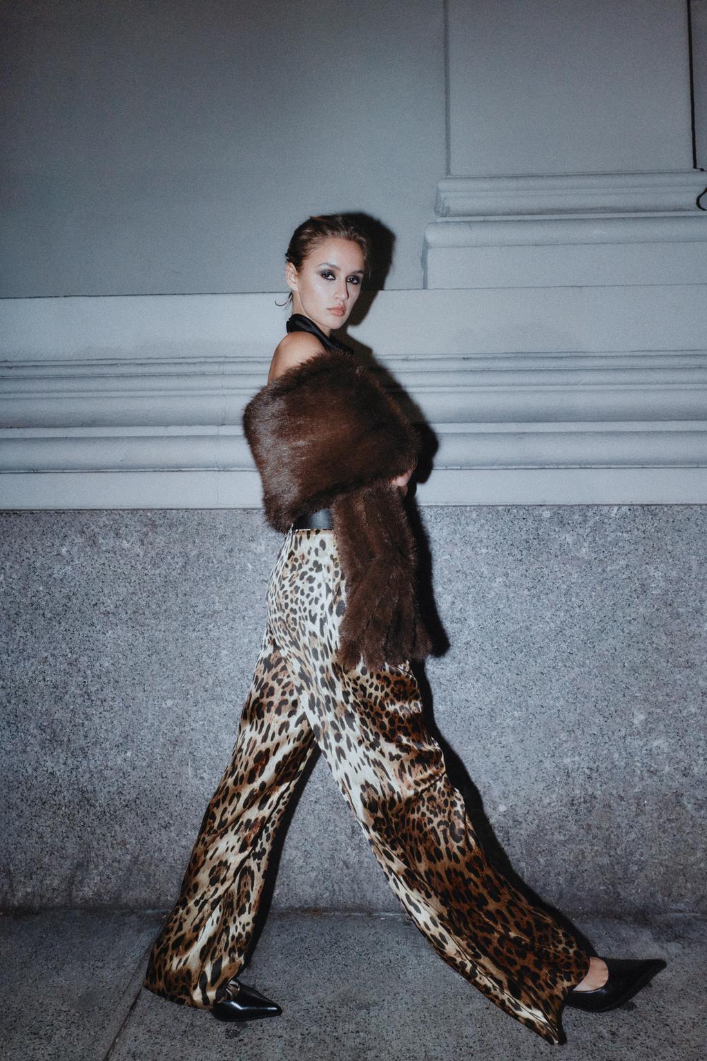 АТЛАСНЫЕ ШИРОКИЕ БРЮКИ С РЕМНЕМ