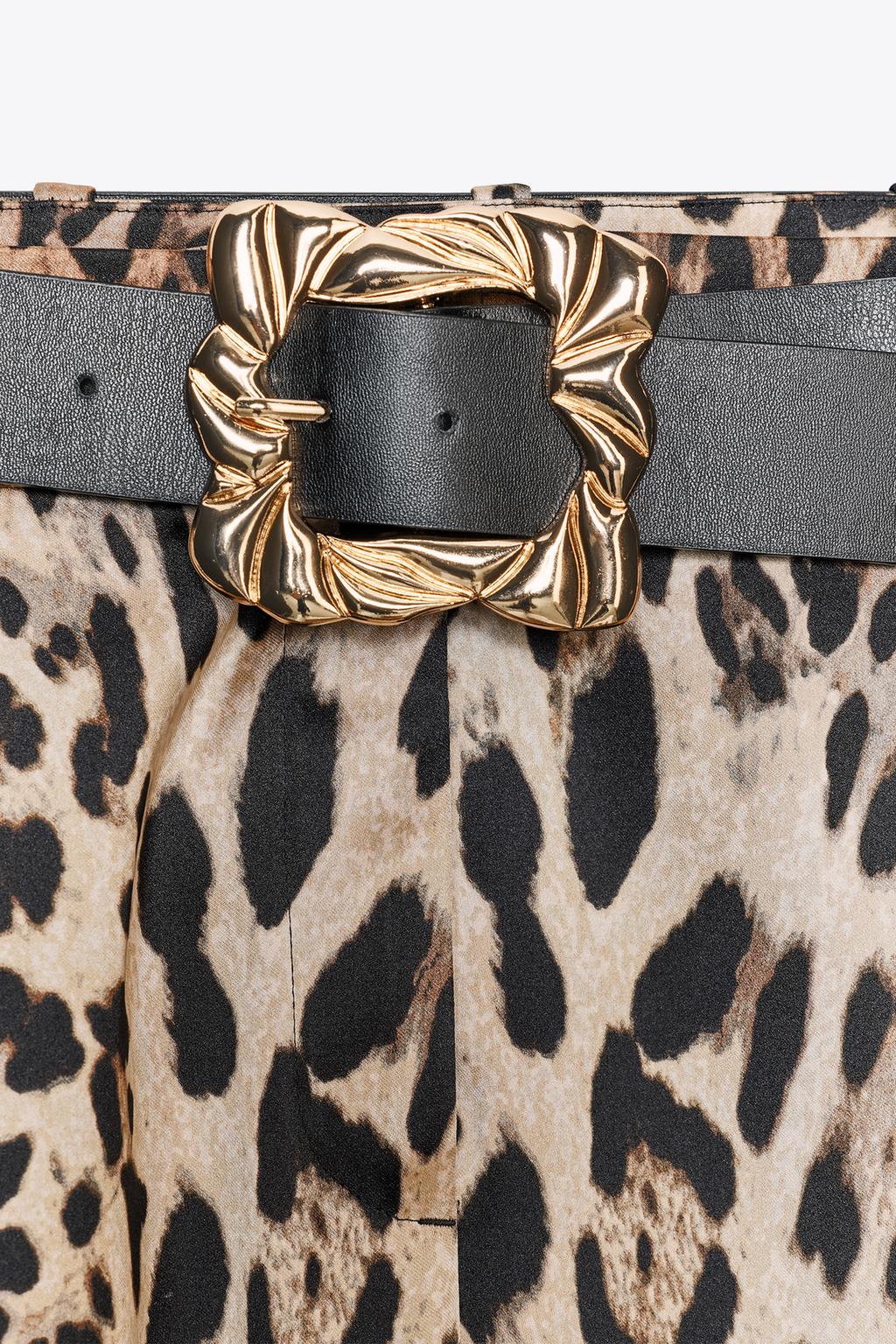 АТЛАСНЫЕ ШИРОКИЕ БРЮКИ С РЕМНЕМ