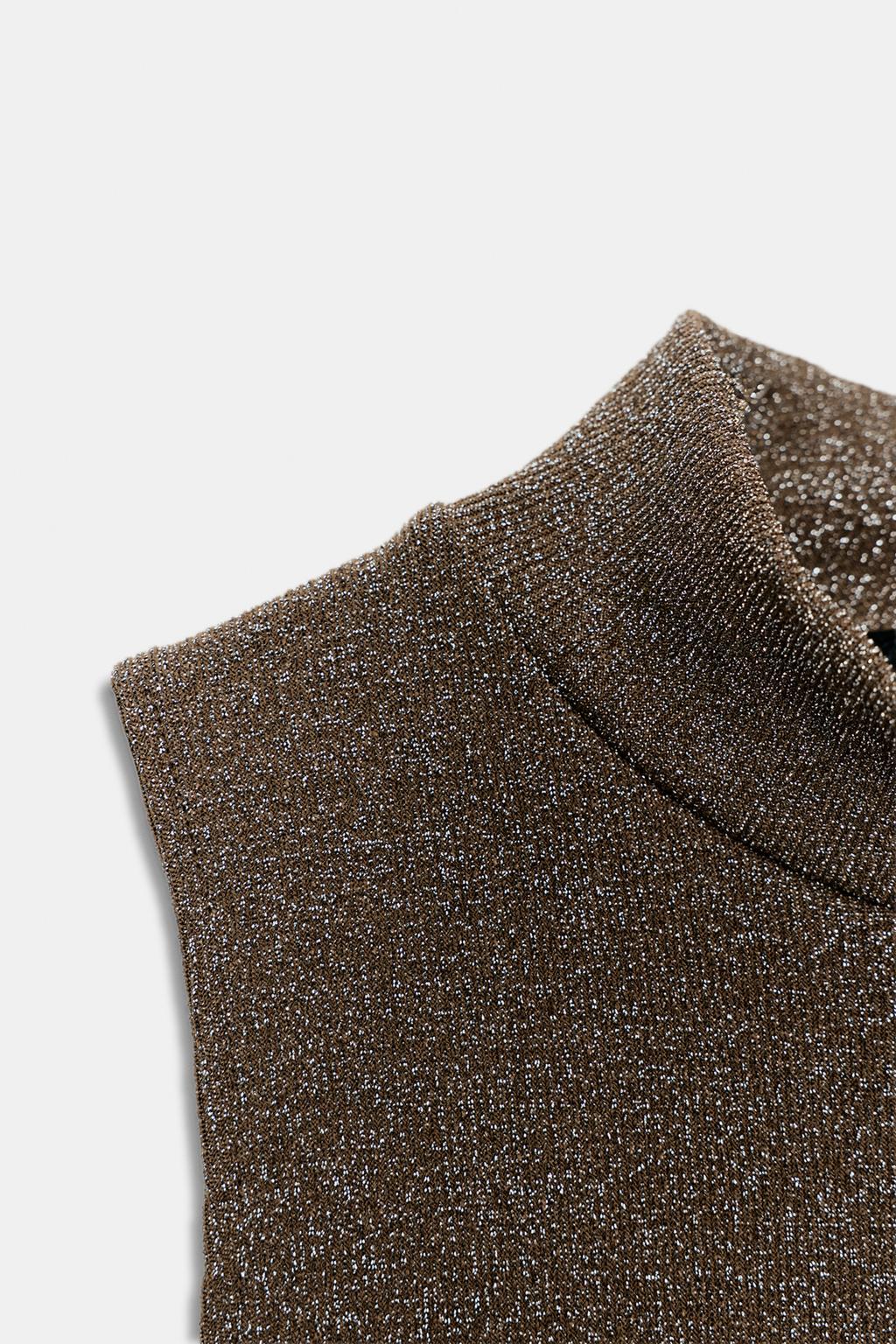 ПЛАТЬЕ БЕЗ РУКАВОВ С МЕТАЛЛИЗИРОВАННОЙ НИТЬЮ