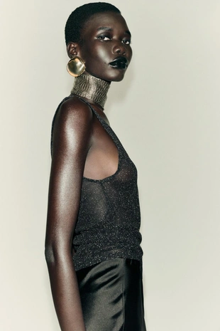 Топ из металлизированной нити- Заказать в России