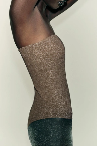 Боди бандо с металлизированной нитью- Заказать в России