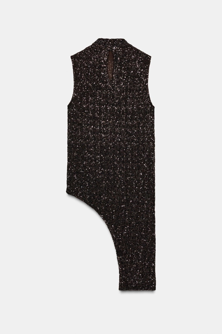 Топ zw collection ассиметричный с пайетками