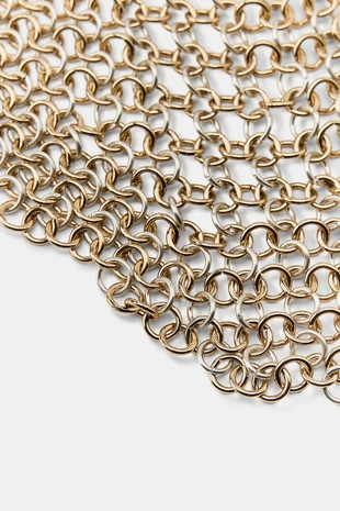 Комбинированный ремень с металлической сеткой- Заказать в России