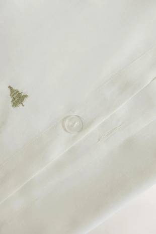 Покрывало из сатина с вышивкой рождественских елок- Заказать в России