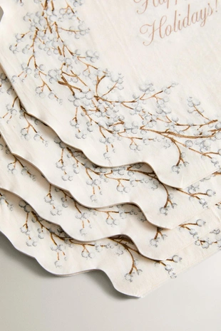 Набор бумажных салфеток с рождественским венком (набор из 20 штук)- Заказать в России